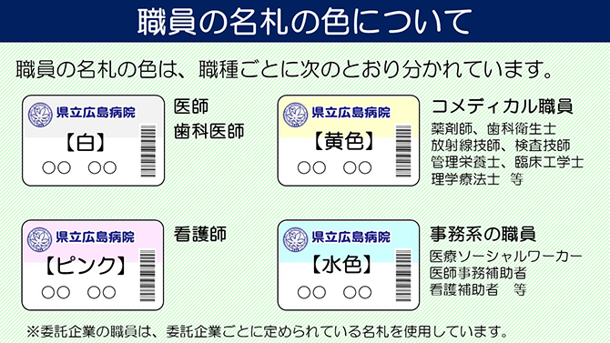 職員の名札について